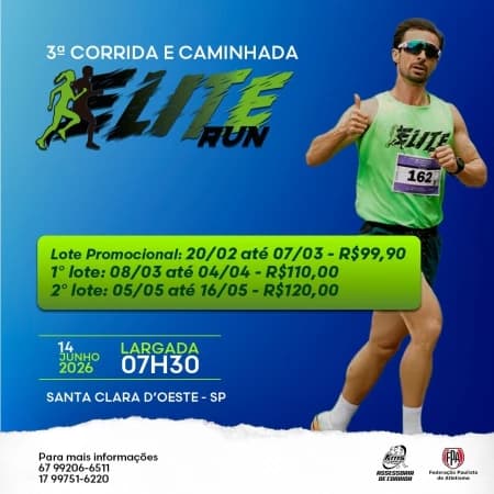 3ª CORRIDA E CAMINHADA ELITE RUN