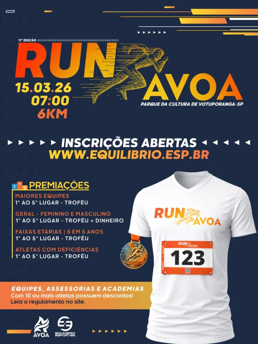 11ª EDIÇÃO | RUN AVOA | VOTUPORANGA-SP