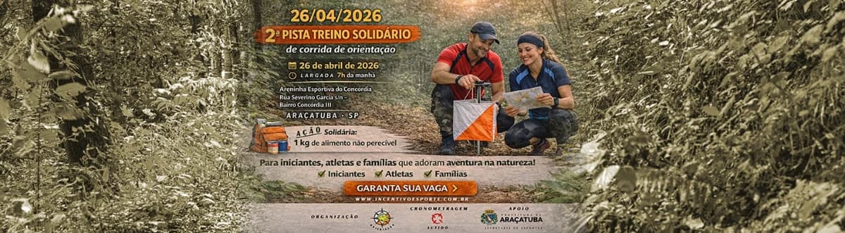 2ª PISTA TREINO SOLIDÁRIO DE CORRIDA DE ORIENTAÇÃO